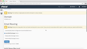 cPanel - Change MX records
