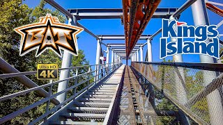 2022 The Bat Roller Coaster On Ride Front Row Ultra HD 4K POV Kings Island