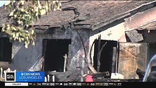 Massive fire destroys 5 homes in South Los Angeles, 2 people in critical condition