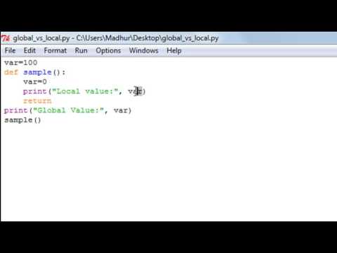 Python Programming Tutorial   39   Global & Local Variables qpOQHhVTH4M