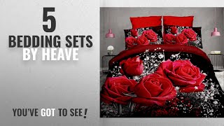 Top 10 Heave Bedding Sets [2018]: 3d Bedding Sets Home Textile Hot Red Rose Pattern 4pcs Queen Size