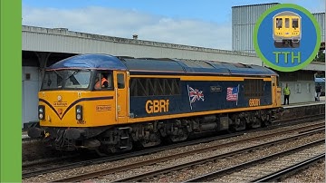Class 69 departs Redhill