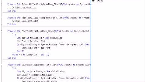 Tutorial 3 - How to make a Notepad in Visual Basic 2008