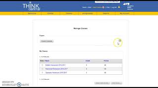 Think Central Sign On, Add Class and Add Student