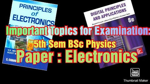 5th Sem Electronics: important topics for exam