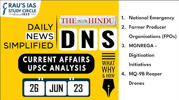 The Hindu Analysis | 26 June, 2023 | Daily Current Affairs | UPSC CSE 2023 | DNS