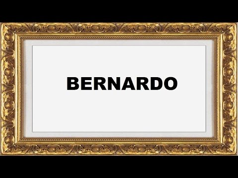 Vídeo: Como se escreve Bernardo?