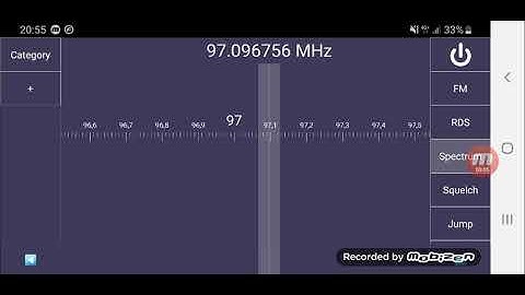 My SDR dongle with my Android phone (SDRtouch)