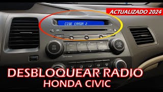 Auto con problema de radio bloqueado Honda civic