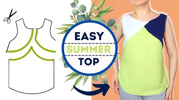 How to draft the EASIEST color block top? Be your own designer!