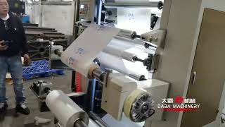 2 colors flexographic printing machine with medium printing speed 80m per mins.