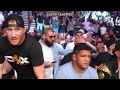 Usman gets knocked out  fighters react