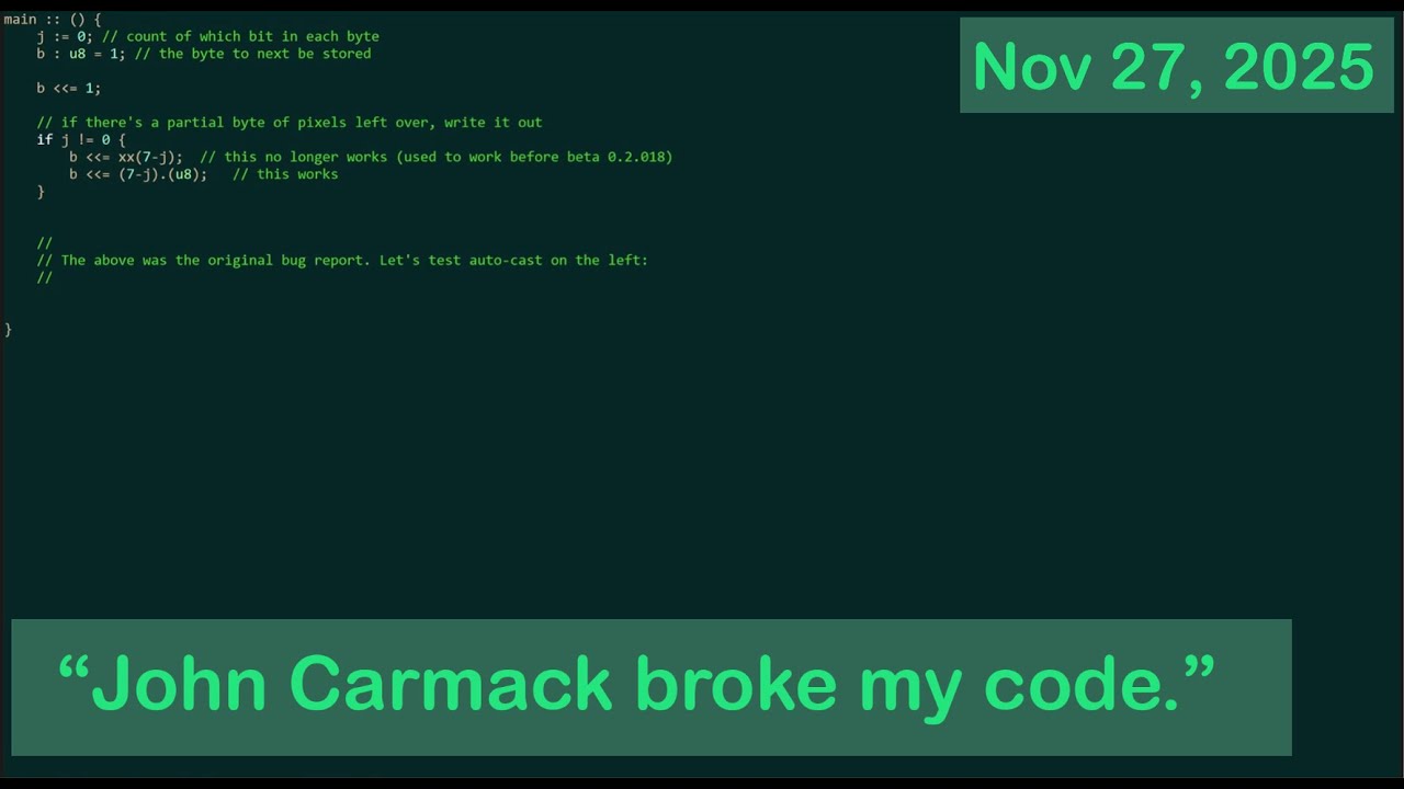 Jonathan Blow on copy-paste errors in programming