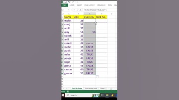 Separate odd & even no. from list | #best excel tips & tricks | #excel expert | #shortsever | shorts