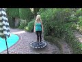 Walking or running in place on a rebounder or trampoline is a really safe way