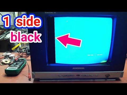1 Side Black Line Problem Solve Crt tv | Tv Repair | Tv Problem |Crt TV Repair