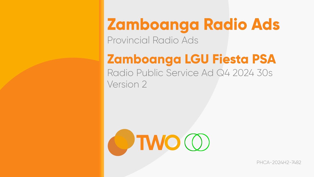 Zamboanga lgu fiesta psa radio psa q4 2024 30s version 2 youtube