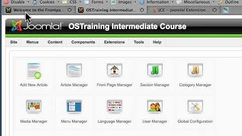 Joomla 1.5 Intermediate, Lesson #12: Joomla Components