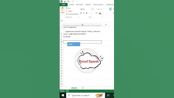 How to Make Excel Speak! | VBA Application.Speech.Speak Tutorial#excel