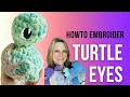 How to embroider eyes on amigurumi plushies