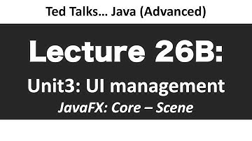 CSCI2120 - Lecture 26B  Unit4-UI - JavaFX - Scene