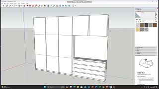 Designing big closet for living room in SketchUp