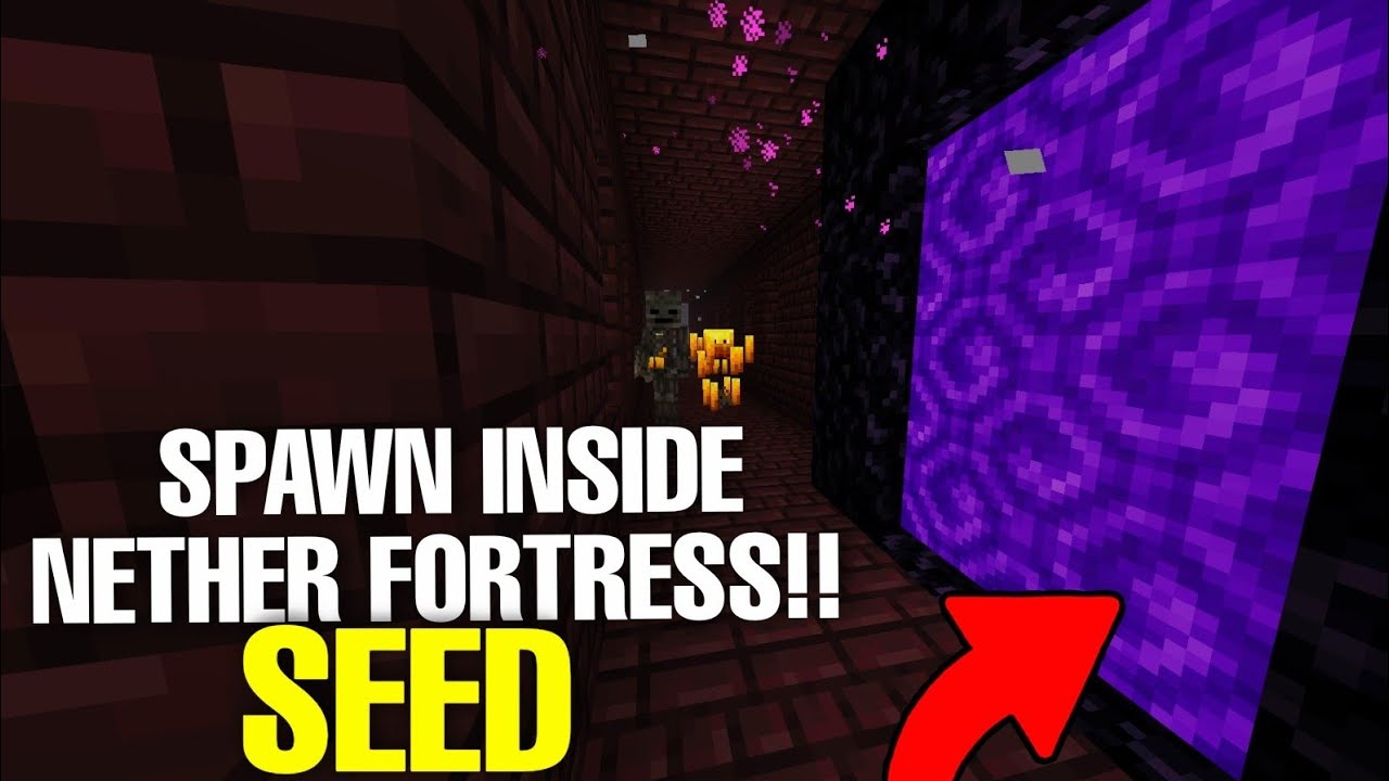 New SEED for Minecraft 1.17 BEDROCK! (SPAWN Inside Nether Fortress ...