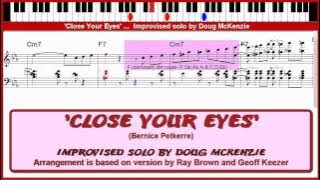 'Close Your Eyes' - jazz piano tutorial