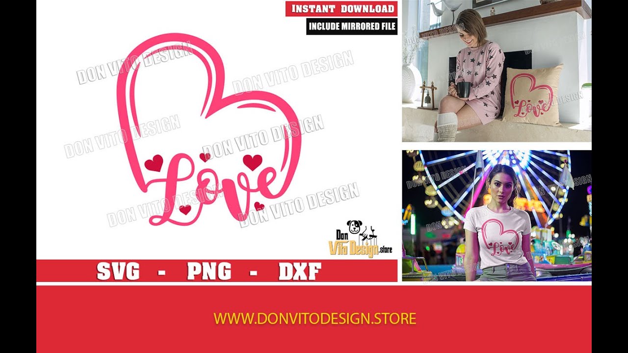 Love Valentines Day Heart SVG File for Cricut Silhouette Happy ...