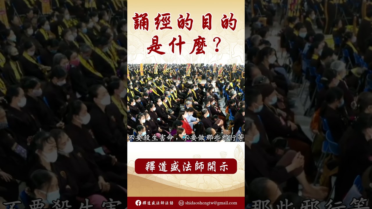 法師開示：誦經的目的是什麼？ #念佛 #學佛 #https #人生感悟 #阿彌陀佛 #正能量 #channel #shorts