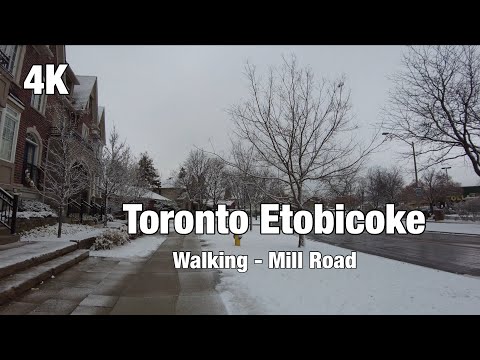 [4K] Toronto Etobicoke, ON, Canada:  Walking - Mill Road (Residential Area) | #124