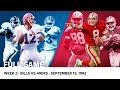 Jim Kelly vs. Steve Young Shootout | Bills vs. 49ers Week 2, 1992 | NFL Full Game