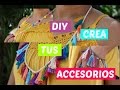 3 DIY  Crea tus accesorios con borlas y pompones I como hacer pulsera, collar I MISS MUNDO ROSA