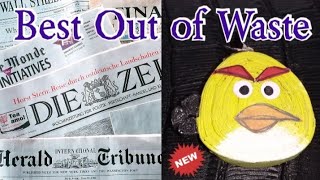 How to Make an Angry Bird with Newspaper/ Easy Tutorial/ Part 2