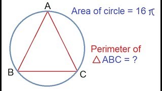 Trick Difficult problem  Perimeter of an equilateral triangle inscribed in a circle | Trigonometry