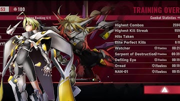 Blazblue Entropy Effect: Lambda-11(No tactic Boss Run) [Transcendence100]