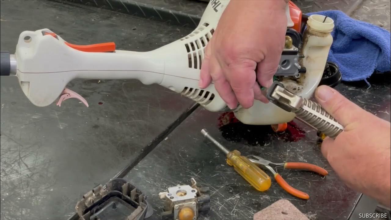 Stihl FS38 Trimmer Replacing Carburetors YouTube