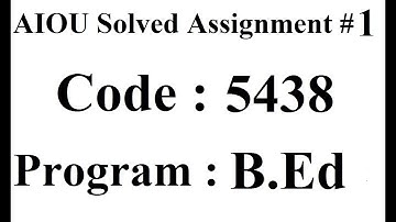 AIOU Code 5438 Solved Assignment No 1 Spring 2024 | Baloch Academy