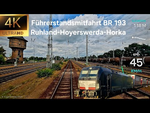 Führerstandsmitfahrt / Cab ride BR 193 Ruhland-Hoyerswerda-Horka/ 4 K