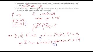 2011 Form B AP Calculus AB #4 - Differential Equation