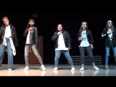 Scoggins MIddle School - Lip Sync Battle - Boy Band Babes Improv Group - I Want It That Way