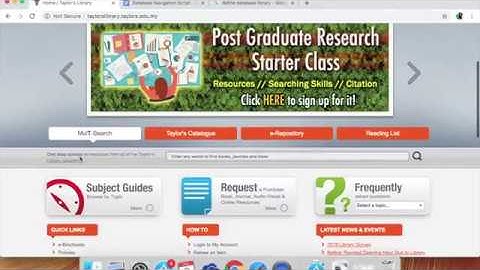Database Navigation - Taylor