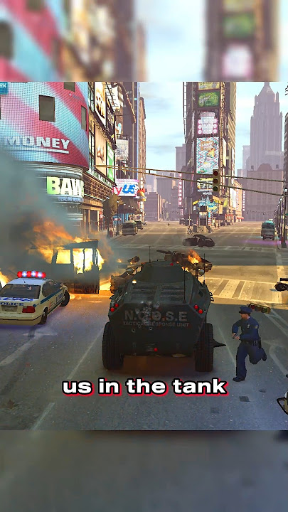 How the police arrest us in a tank in all GTA #gta #gta5 #gaming
