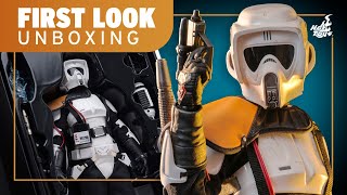 Hot Toys Scout Trooper Commander Figure Unboxing | First Look