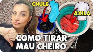 COMO TIRAR MAU CHEIRO DE AXILA NAS ROUPAS E MAU CHEIRO DE CHULÉ DAS MEIAS E COMO EVITAR MAUS CHEIROS