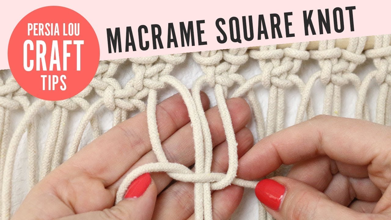 How to Make a Macrame Square Knot - YouTube