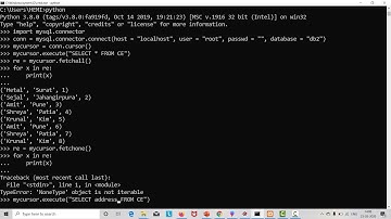 Select query in python using MySQL DB part 01.