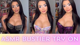 ASMR Bustier Try On May 2024 (Soft Spoken + Fabric Sounds)
