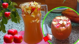 Sin Hervir?delicioso y refrescante jugo de manzana roja (super rápido de preparar.)