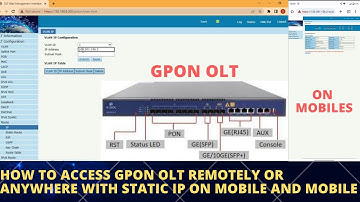 How to Access GPON OLT Remotely or Anywhere With Static IP On Mobile and Laptop